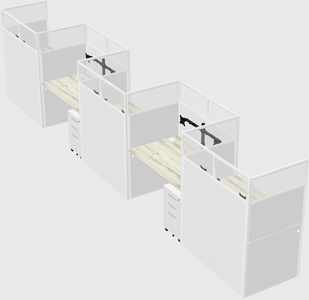 Rectangular cubicles