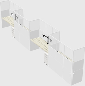 Rectangular cubicles