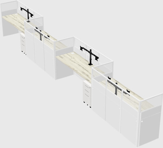 Rectangular cubicles