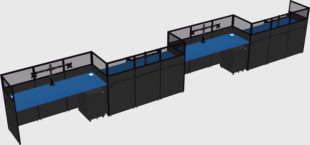 Rectangular cubicles