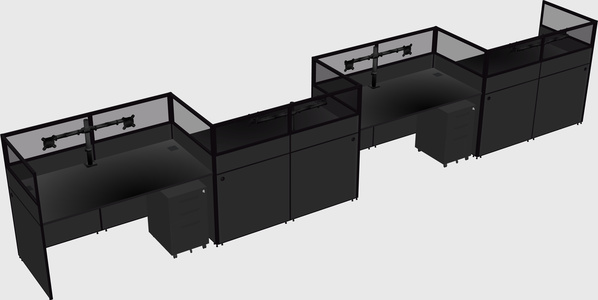 Rectangular cubicles