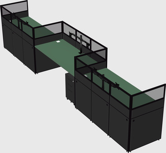 Rectangular cubicles
