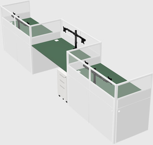 Rectangular cubicles