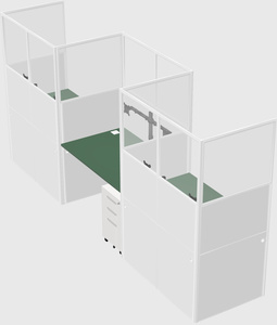 Rectangular cubicles