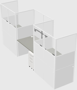 Rectangular cubicles