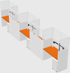 Rectangular cubicles