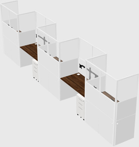Rectangular cubicles
