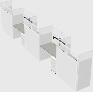 Rectangular cubicles