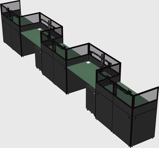 Rectangular cubicles