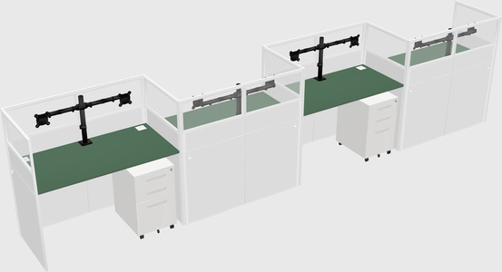 Rectangular cubicles