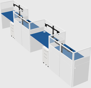 Rectangular cubicles