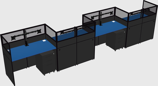 Rectangular cubicles