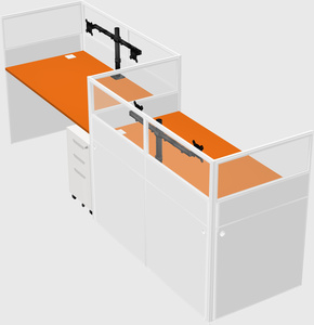 Rectangular cubicles