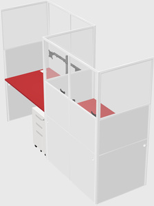 Rectangular cubicles