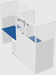 Rectangular cubicles