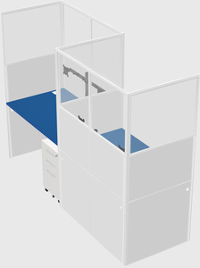 Rectangular cubicles