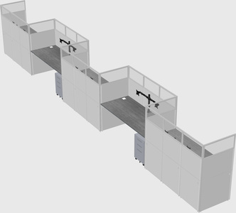 Rectangular cubicles
