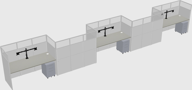 Rectangular cubicles