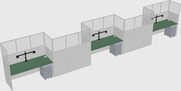 Rectangular cubicles