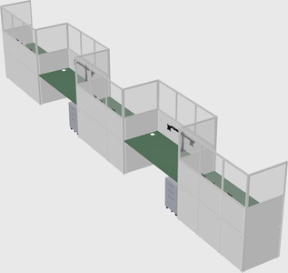 Rectangular cubicles