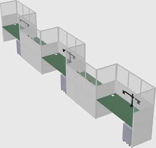 Rectangular cubicles