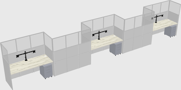 Rectangular cubicles