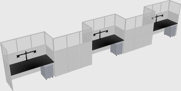 Rectangular cubicles