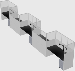 Rectangular cubicles
