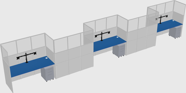 Rectangular cubicles