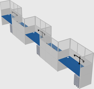 Rectangular cubicles