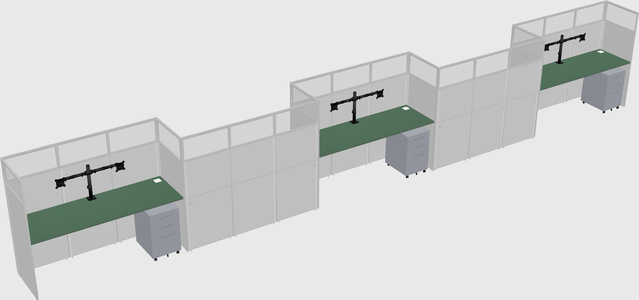 Rectangular cubicles