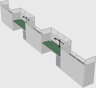 Rectangular cubicles
