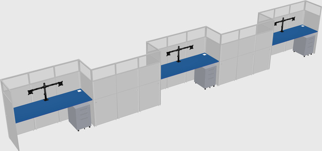Rectangular cubicles