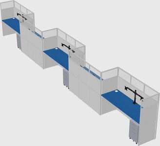 Rectangular cubicles