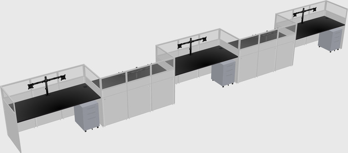 Rectangular cubicles