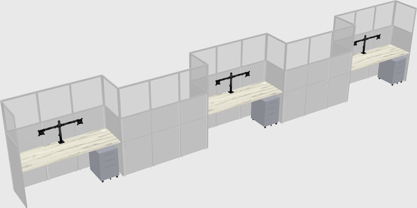 Rectangular cubicles