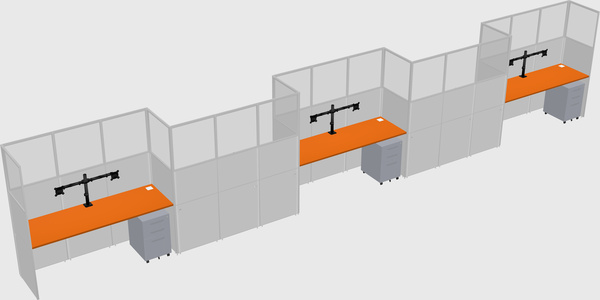 Rectangular cubicles