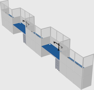 Rectangular cubicles