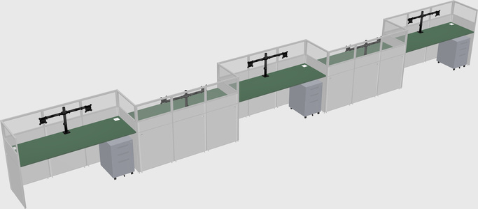 Rectangular cubicles