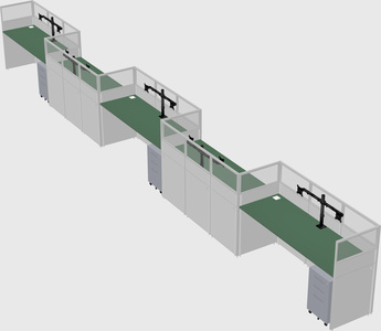 Rectangular cubicles