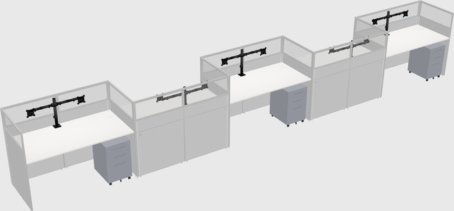 Rectangular cubicles