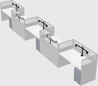Rectangular cubicles