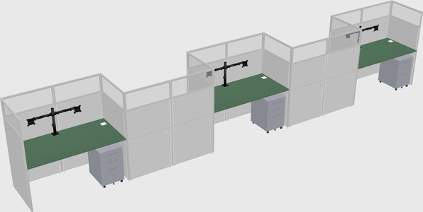 Rectangular cubicles