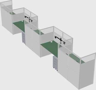 Rectangular cubicles