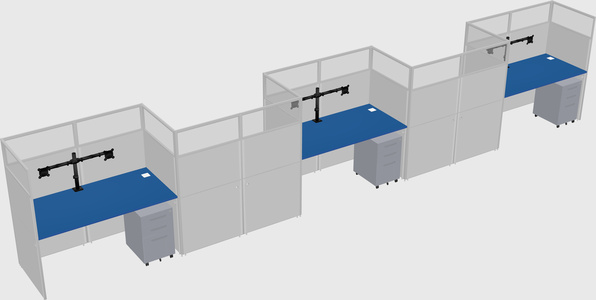 Rectangular cubicles