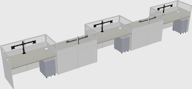 Rectangular cubicles