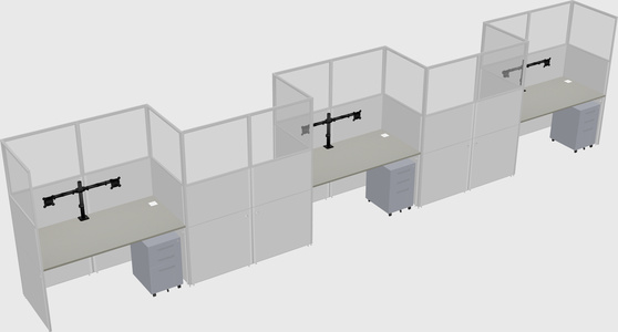 Rectangular cubicles