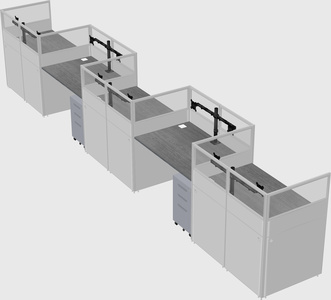 Rectangular cubicles