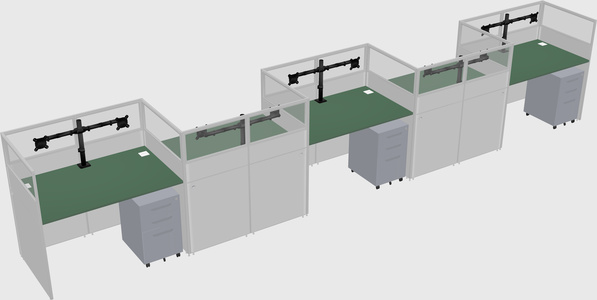 Rectangular cubicles