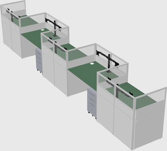 Rectangular cubicles